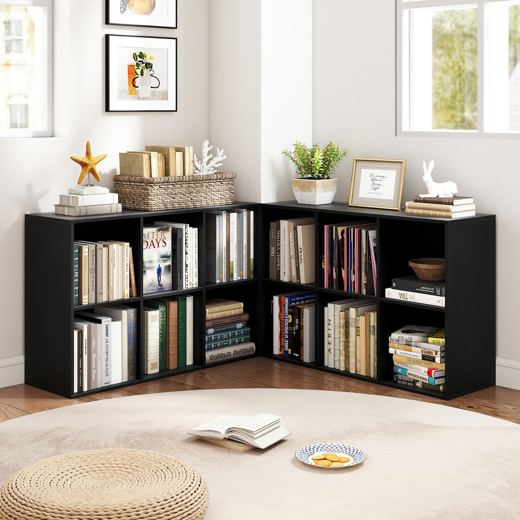 Black 6-Cube 3-Tier Bookcase O520