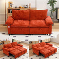 Orange Velvet Sleeper Sofa Q53262