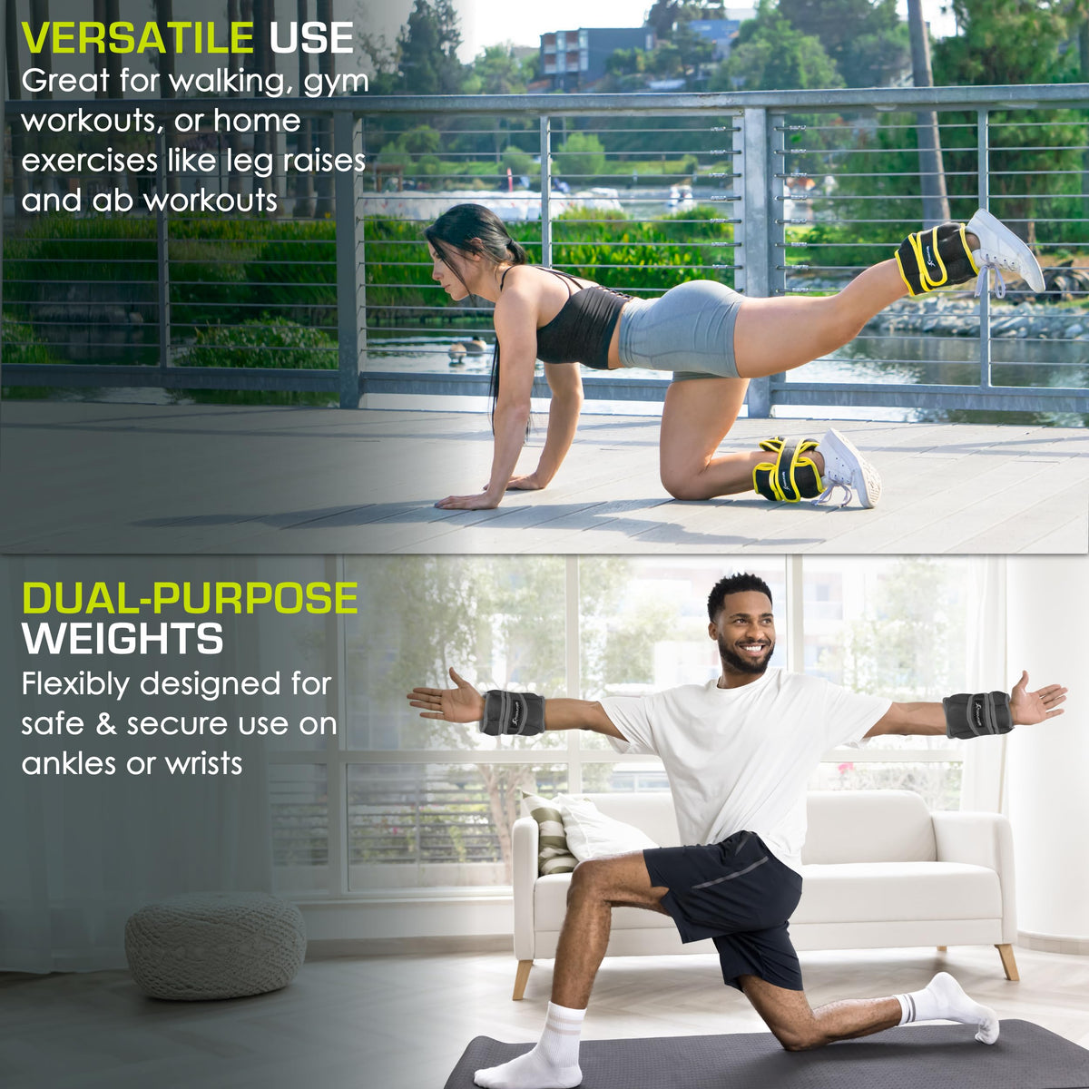 Ankle Wrist Arm Leg Weights Set of 2 Adjustable Strap R488277