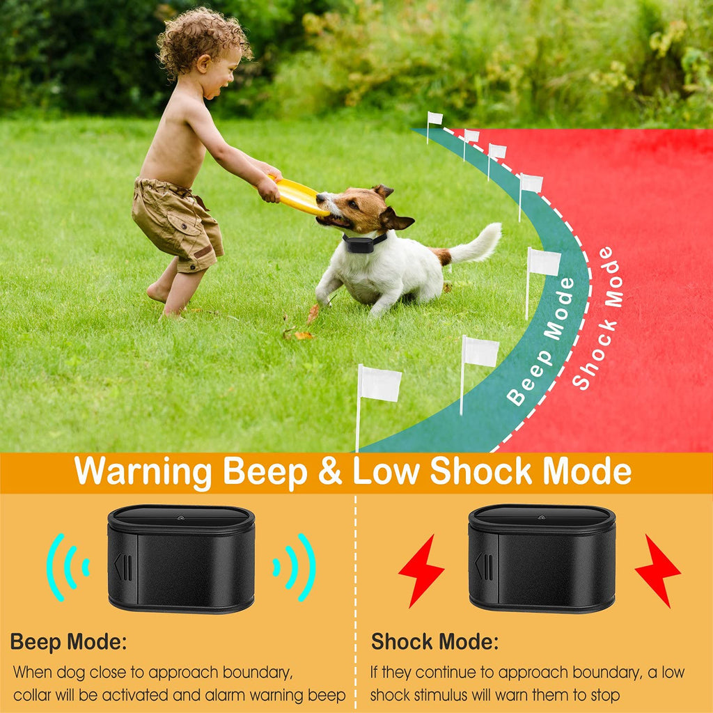 Electric Dog Fence System with 2 Collars V204