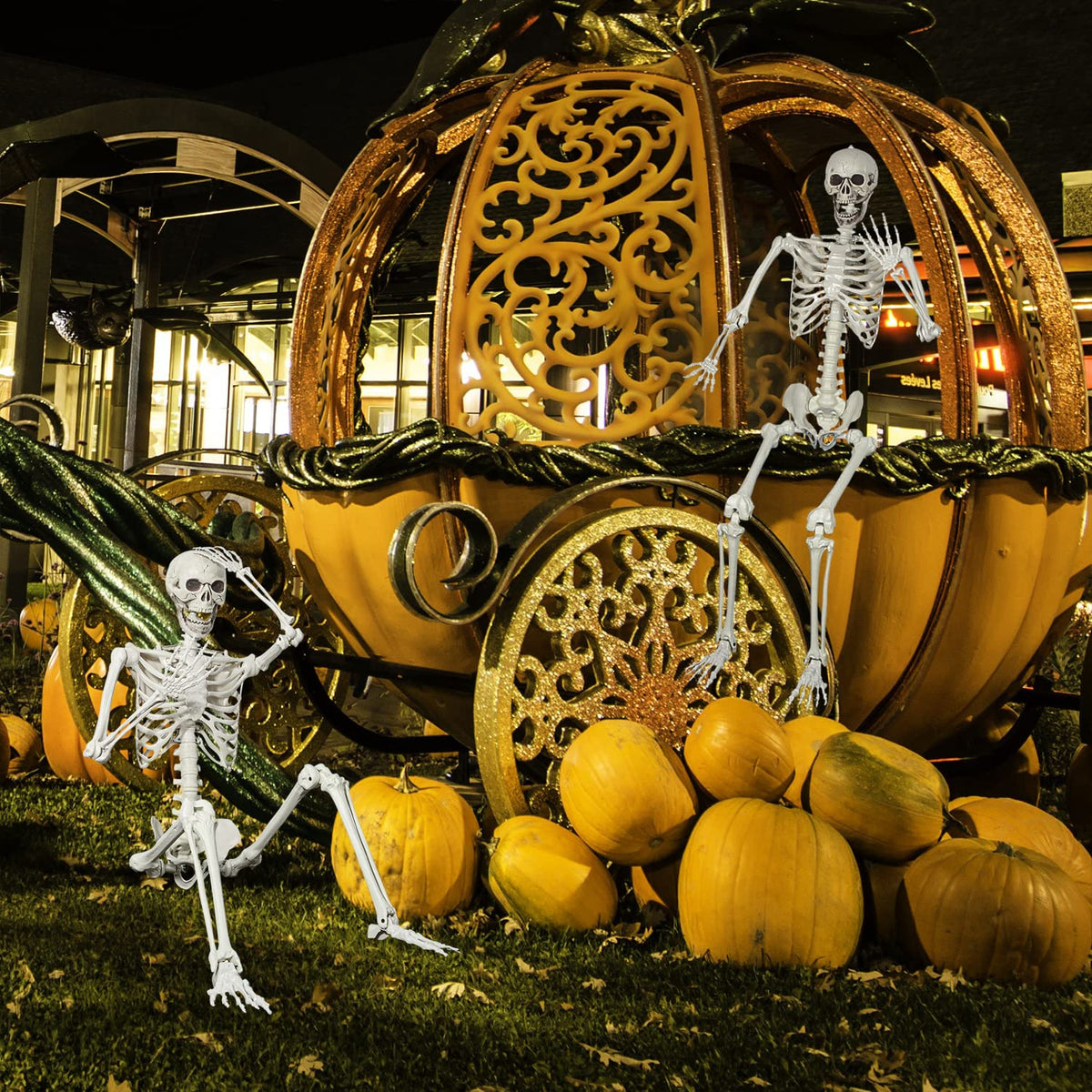 5.4ft Posable Full Body Skeleton with Movable Joints J326