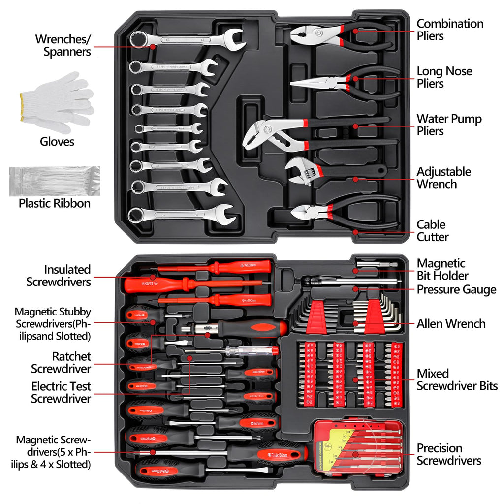 799-Piece Mechanic Tool Set with Rolling Tool Box A478