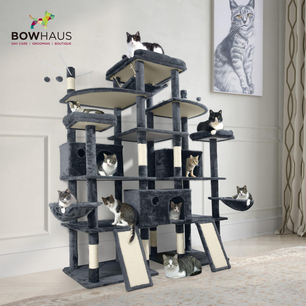 Extra Large 80-Inch Tall Cat Tree with Scratching Posts Q7705