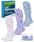 Bamboo Viscose 8-15 mmHg Knee High Compression Socks 3 Pairs X5387