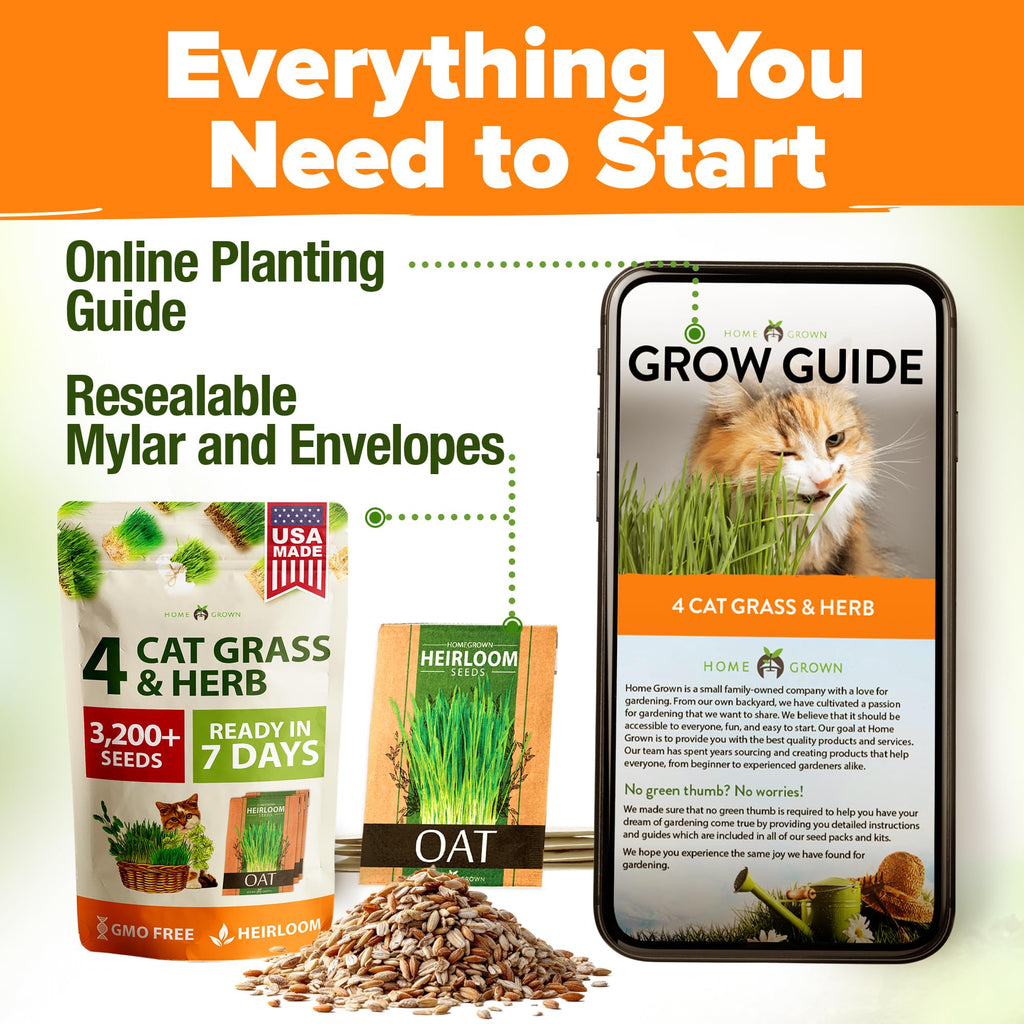 Indoor Cat Grass Refill 3,200+ Seeds G9168
