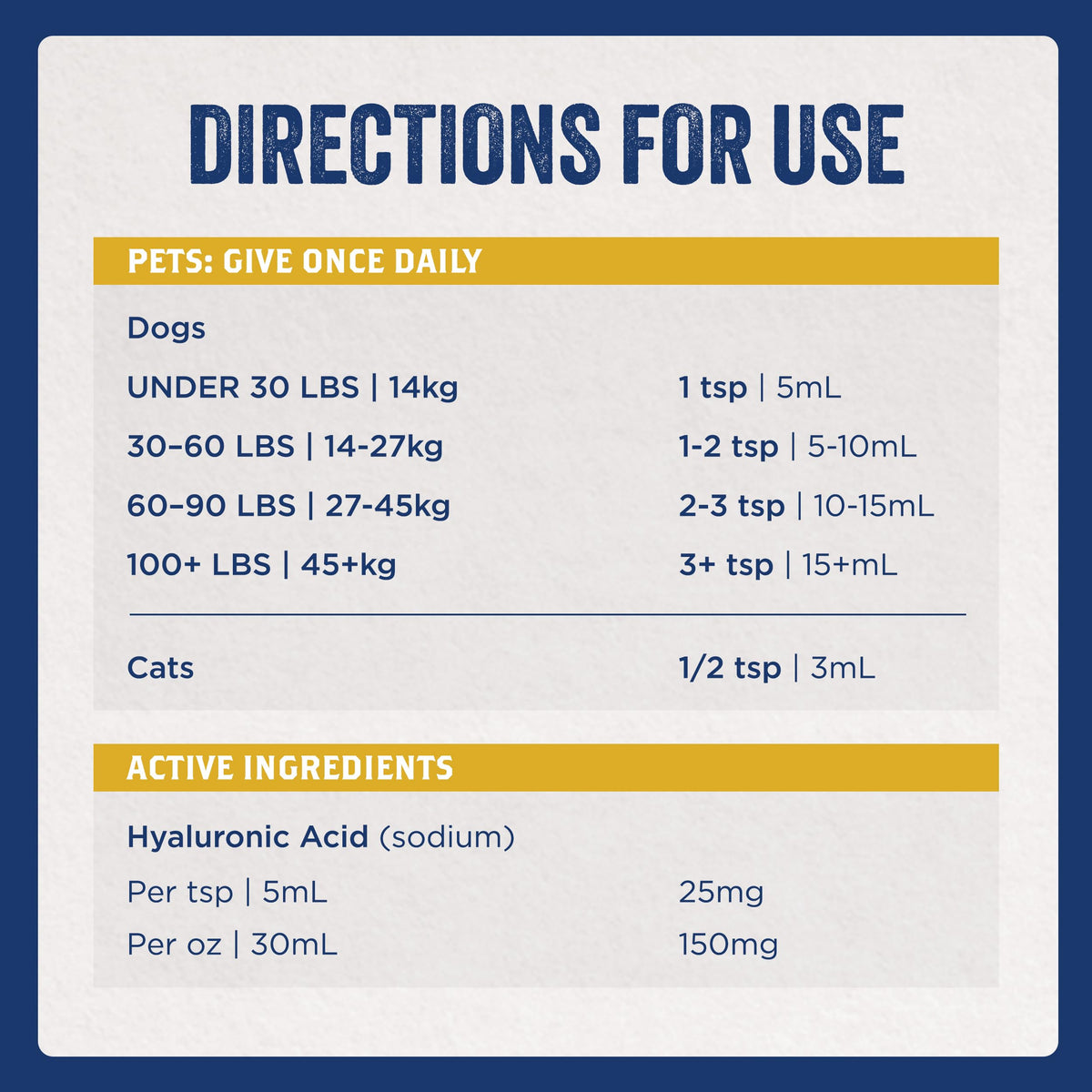 Hyaluronic Acid Hip & Joint Supplement for Dogs & Cats, 16 oz K85257