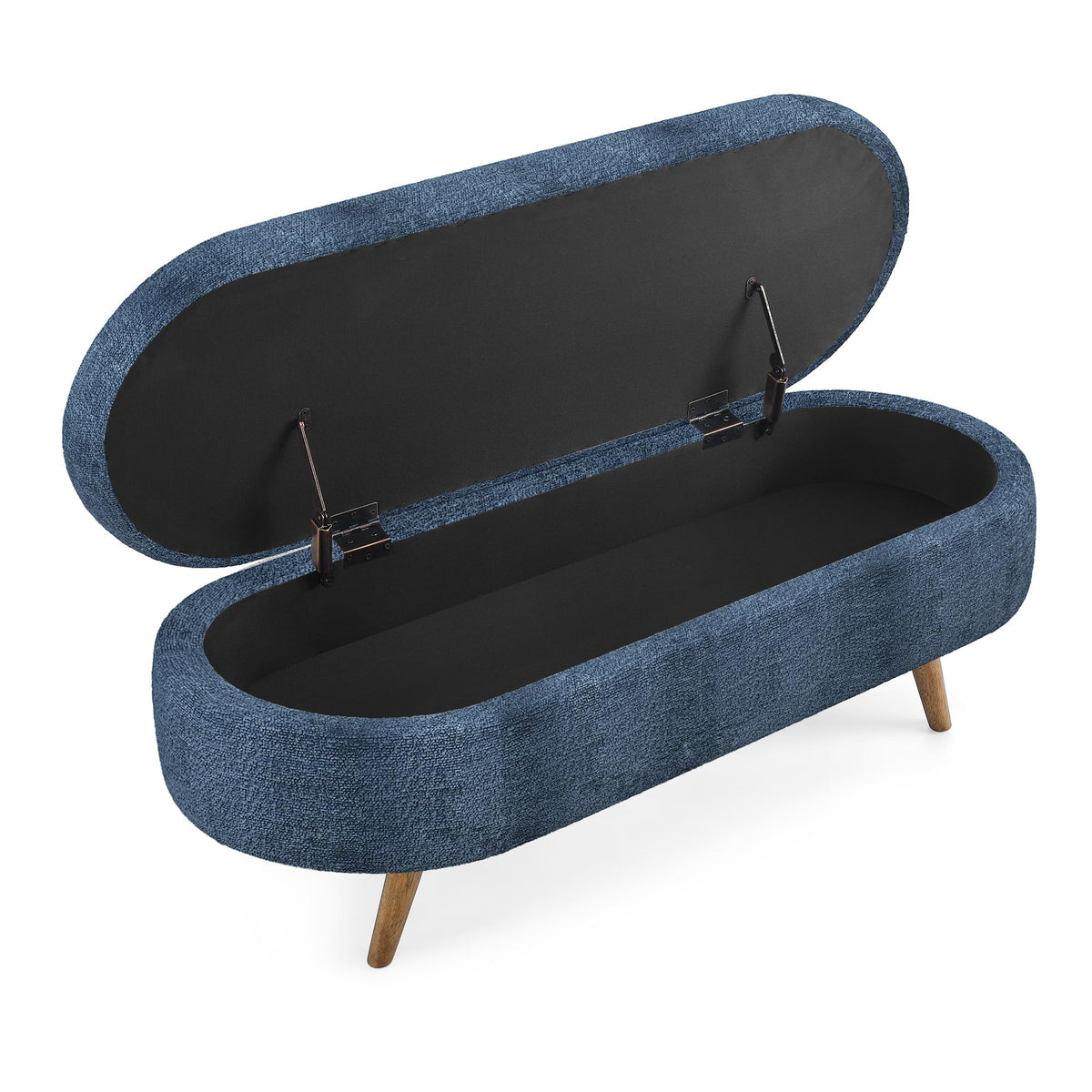 Oval Storage Bench with Rubber Wood Legs V778