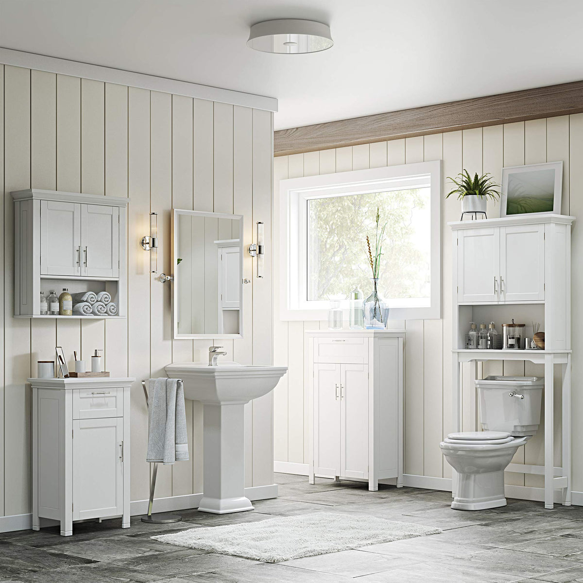 White Two-Door Wall Mount Medicine Cabinet S550252
