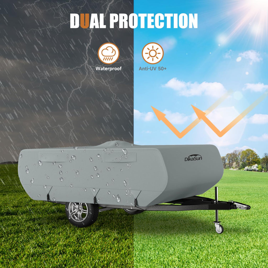 14' ~ 16' 7 Layers Waterproof Pop-up Camper Cover B449