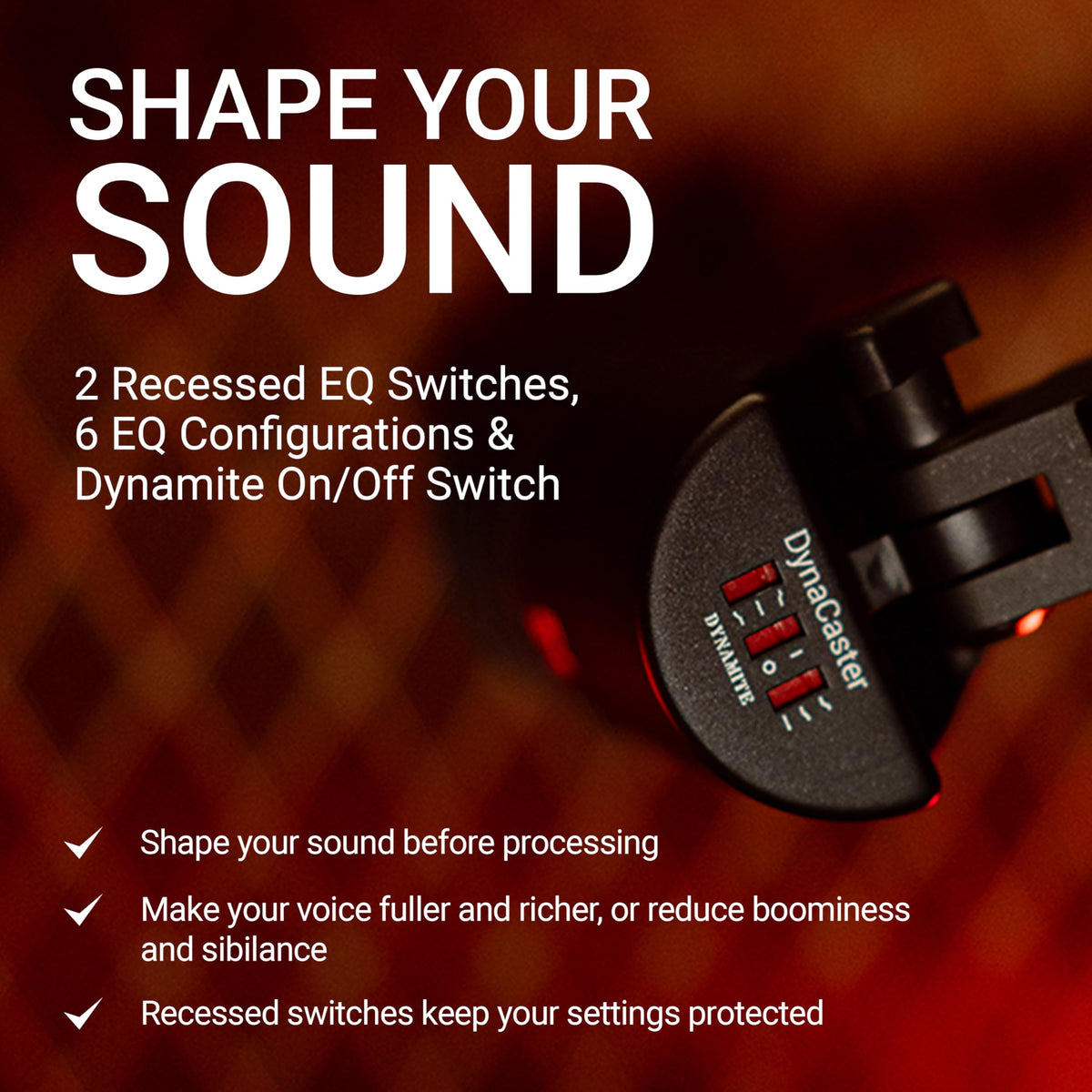 Dynamic Microphone with Built-in Preamp, Shockmount & Pop Filter E8306