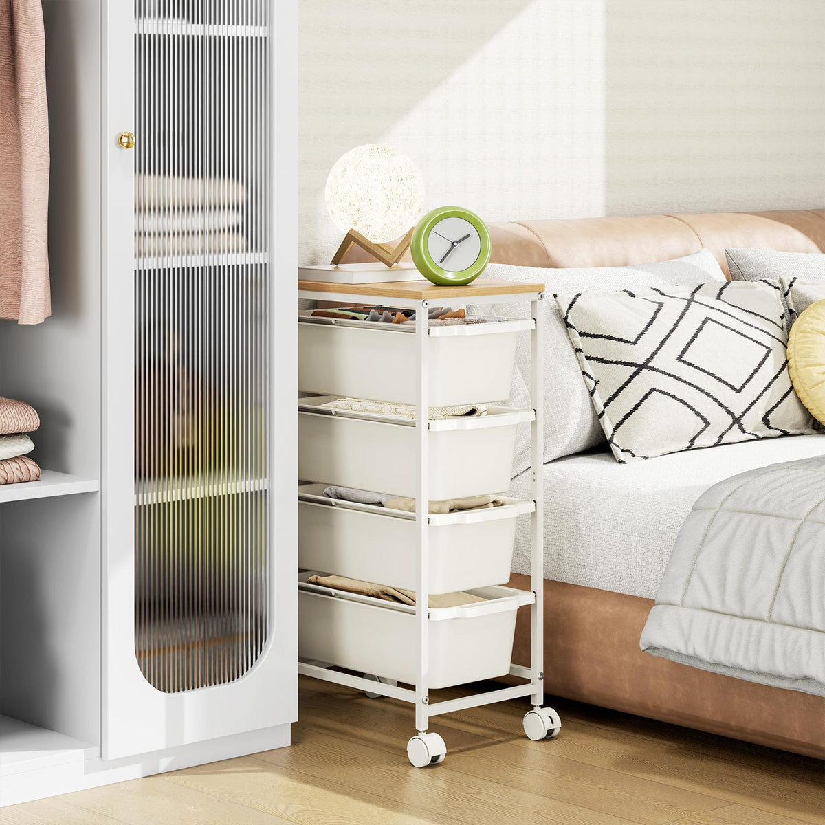 Slim Rolling Cart with 4 Drawers I62609