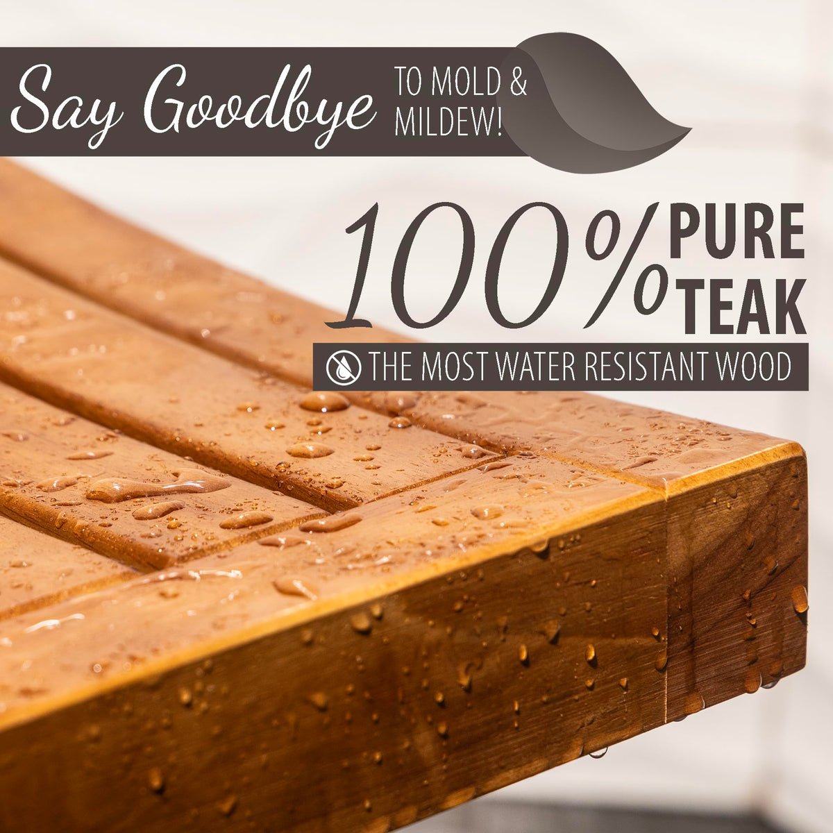 Teak Shower Bench 18 Inches Y10455
