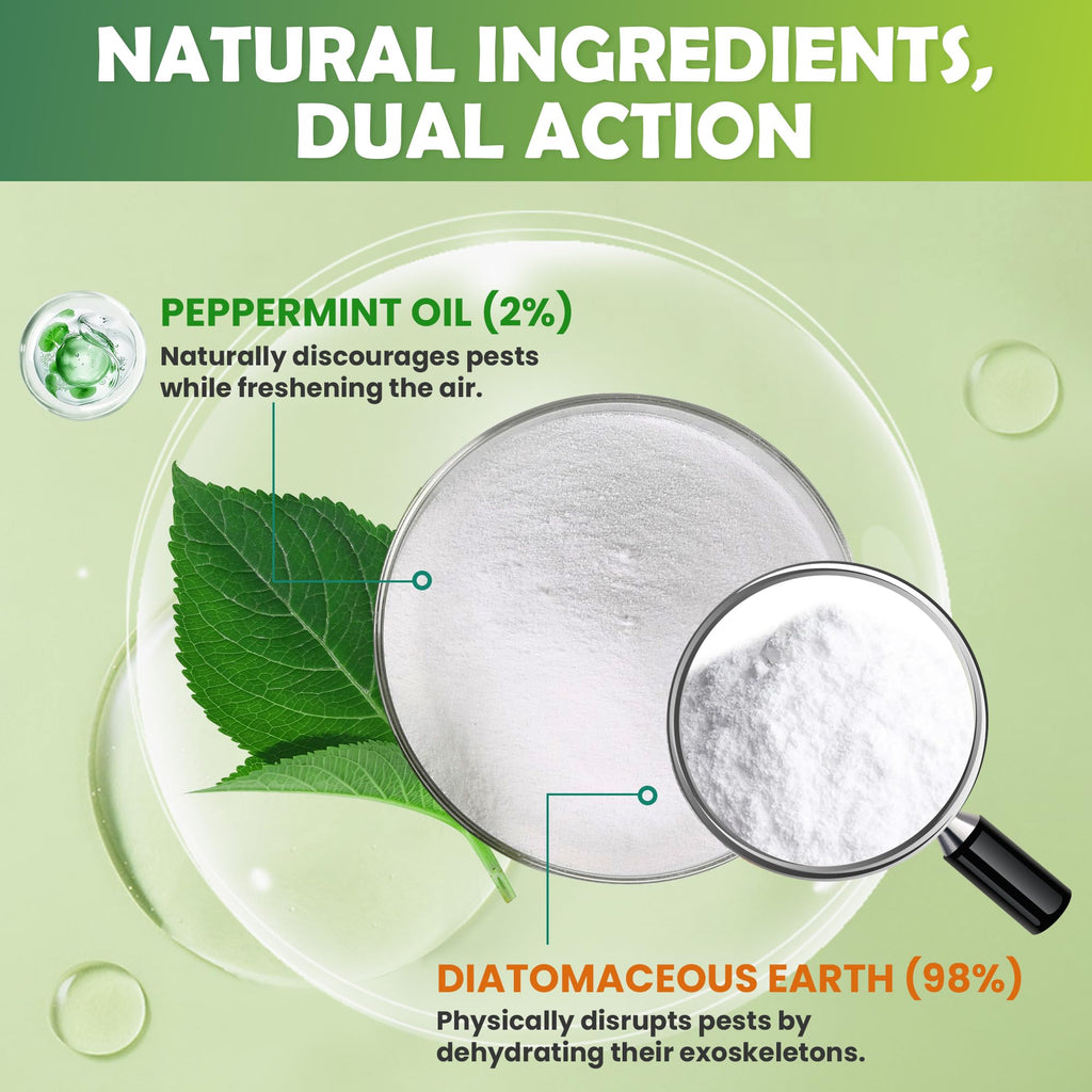 Food Grade Diatomaceous Earth Peppermint Powder 1 lb C64990