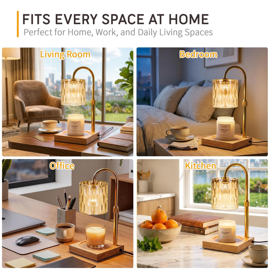 Adjustable Dimmable Candle Warmer Lamp with Timer R26363