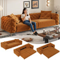 Velvet Convertible Sofa Bed with Ottomans M59799