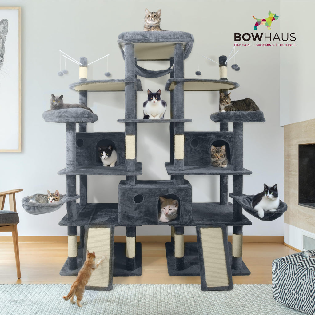 Extra Large 80-Inch Tall Cat Tree with Scratching Posts Q7705