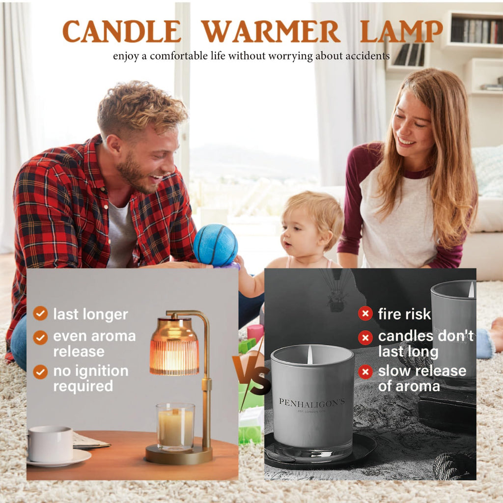 Candle Warmer Lamp with Timer Dimmer Adjustable Height J7549