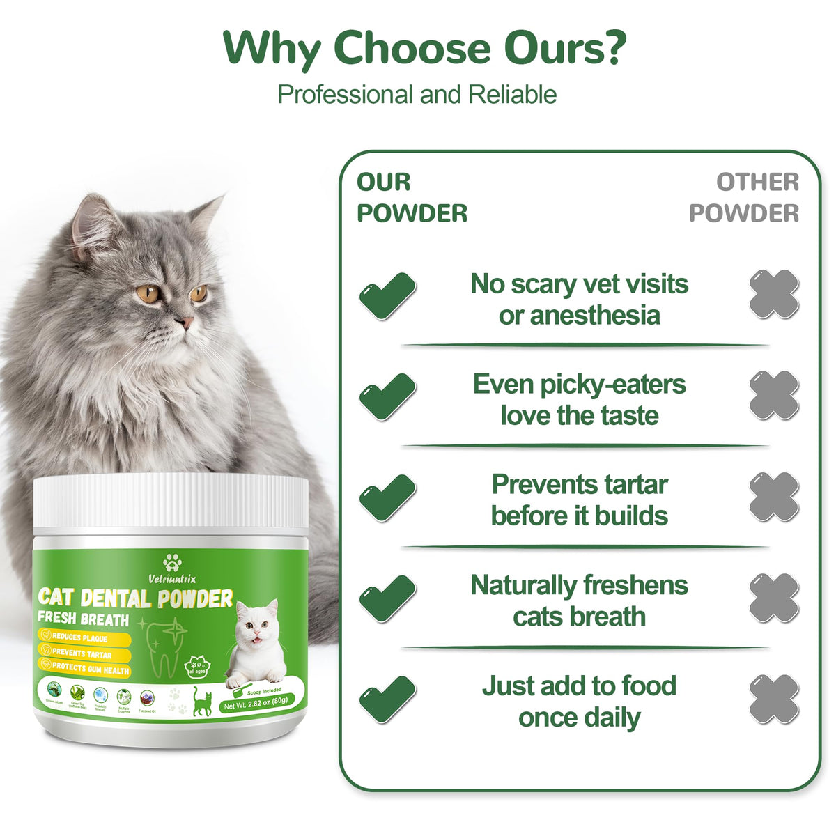 Cat Dental Care Powder with Probiotics 80g A327384