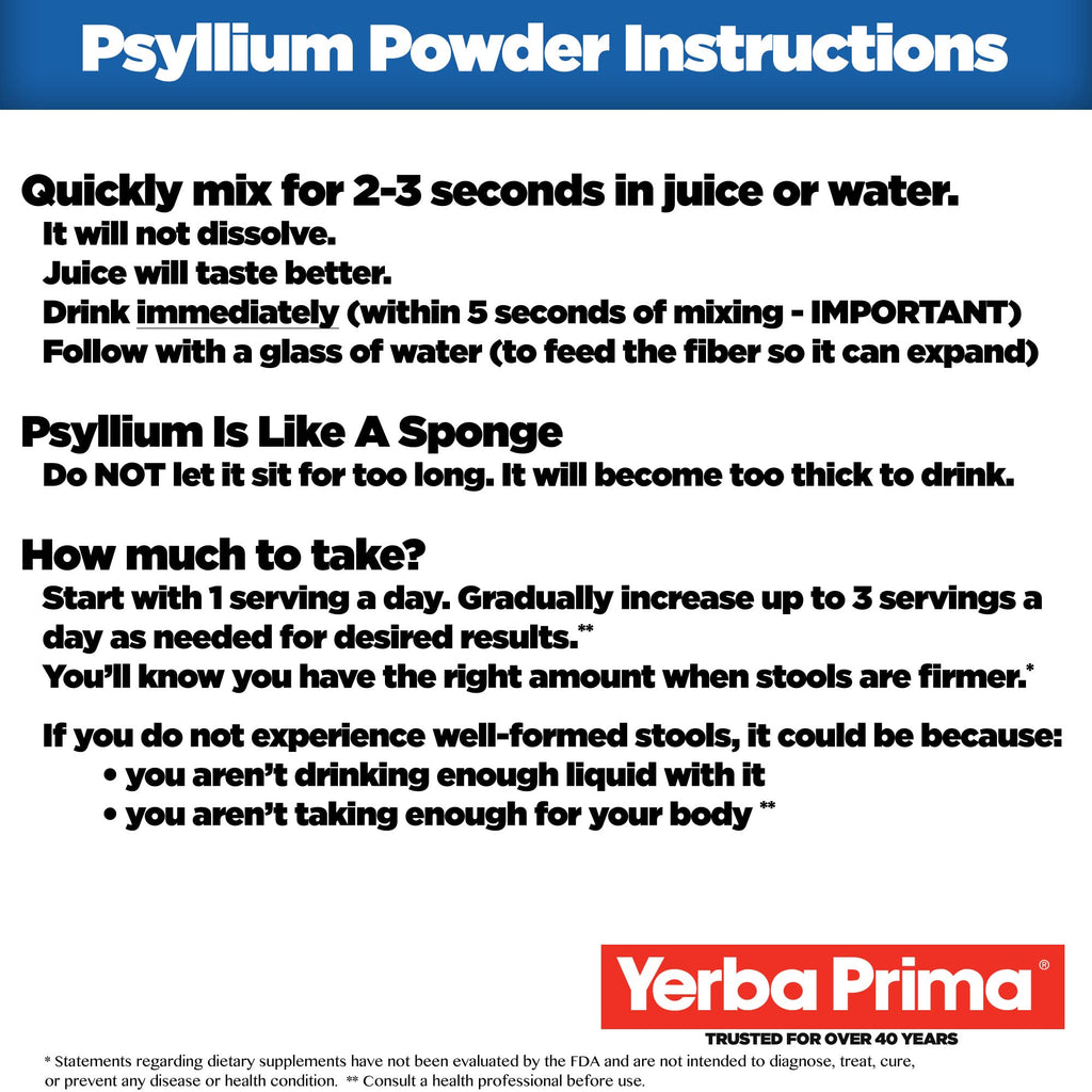 Psyllium Husks Fiber Powder, 12 Ounce Vegan Gluten Free U424835