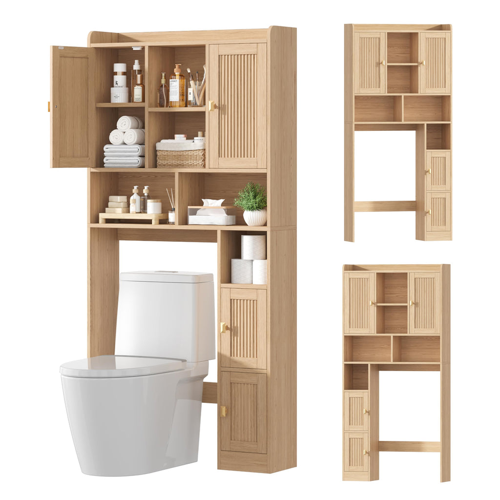 Over The Toilet Storage Cabinet with 4 Doors V764