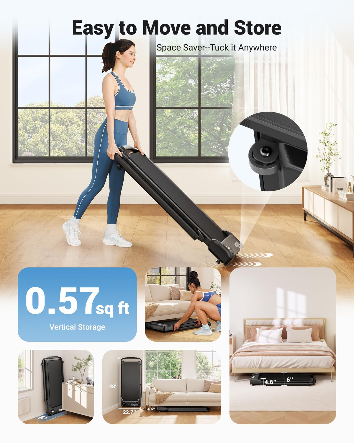Walking Pad with Handle Bar Q82338