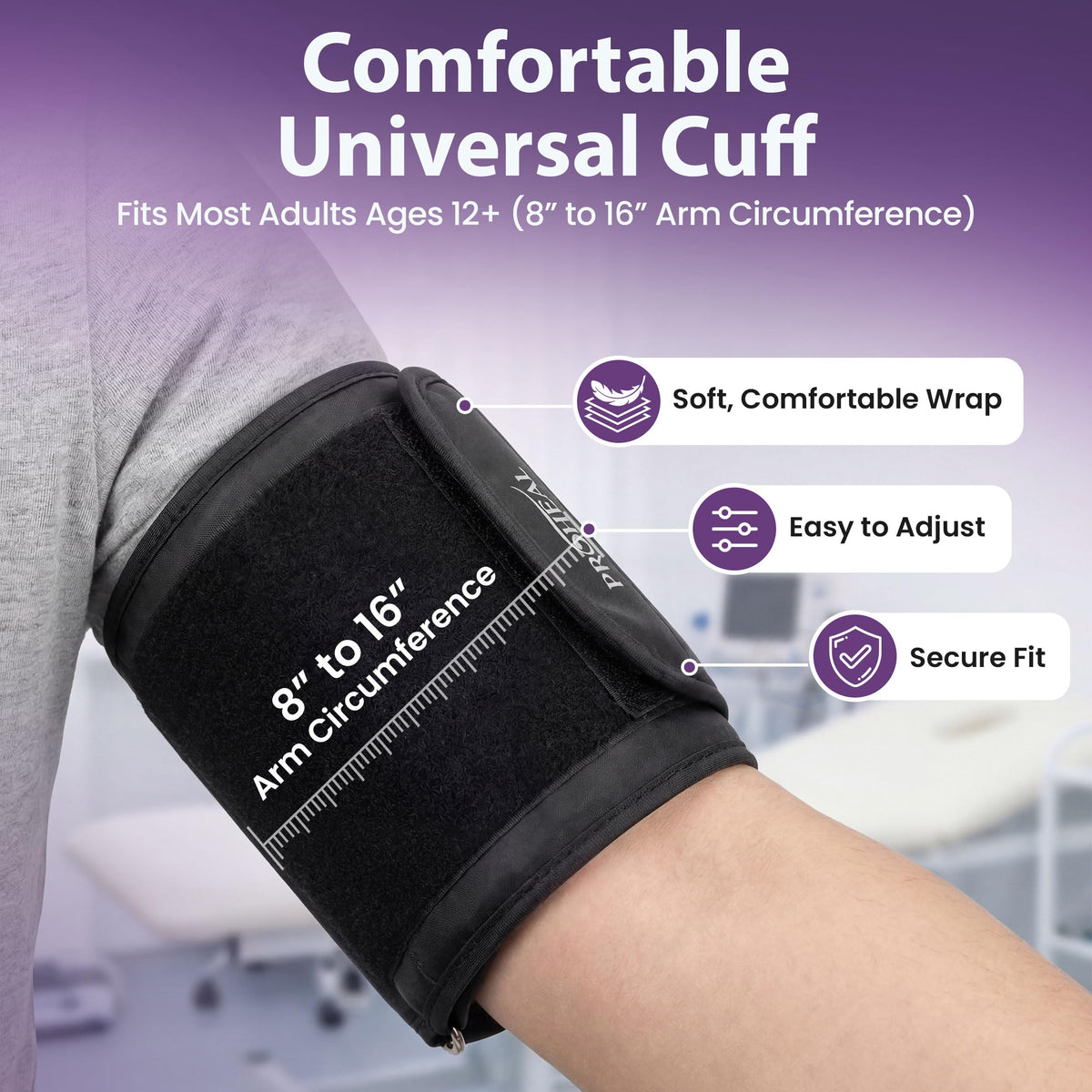 Talking Blood Pressure Monitor with Upper Arm Cuff, Backlit Display, Carry Bag L38121