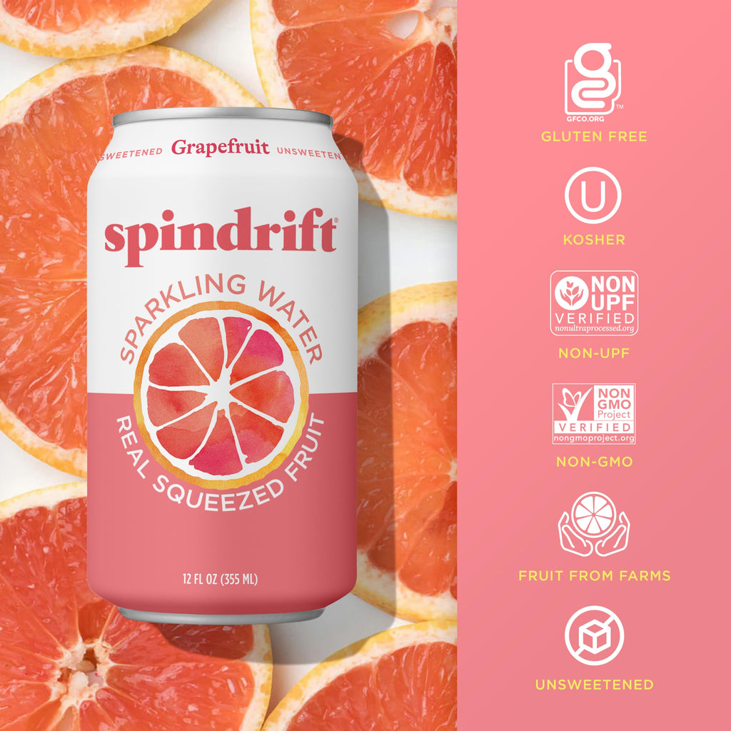 Grapefruit Flavored Sparkling Water 12 Fl Oz (Pack of 24) Q2659