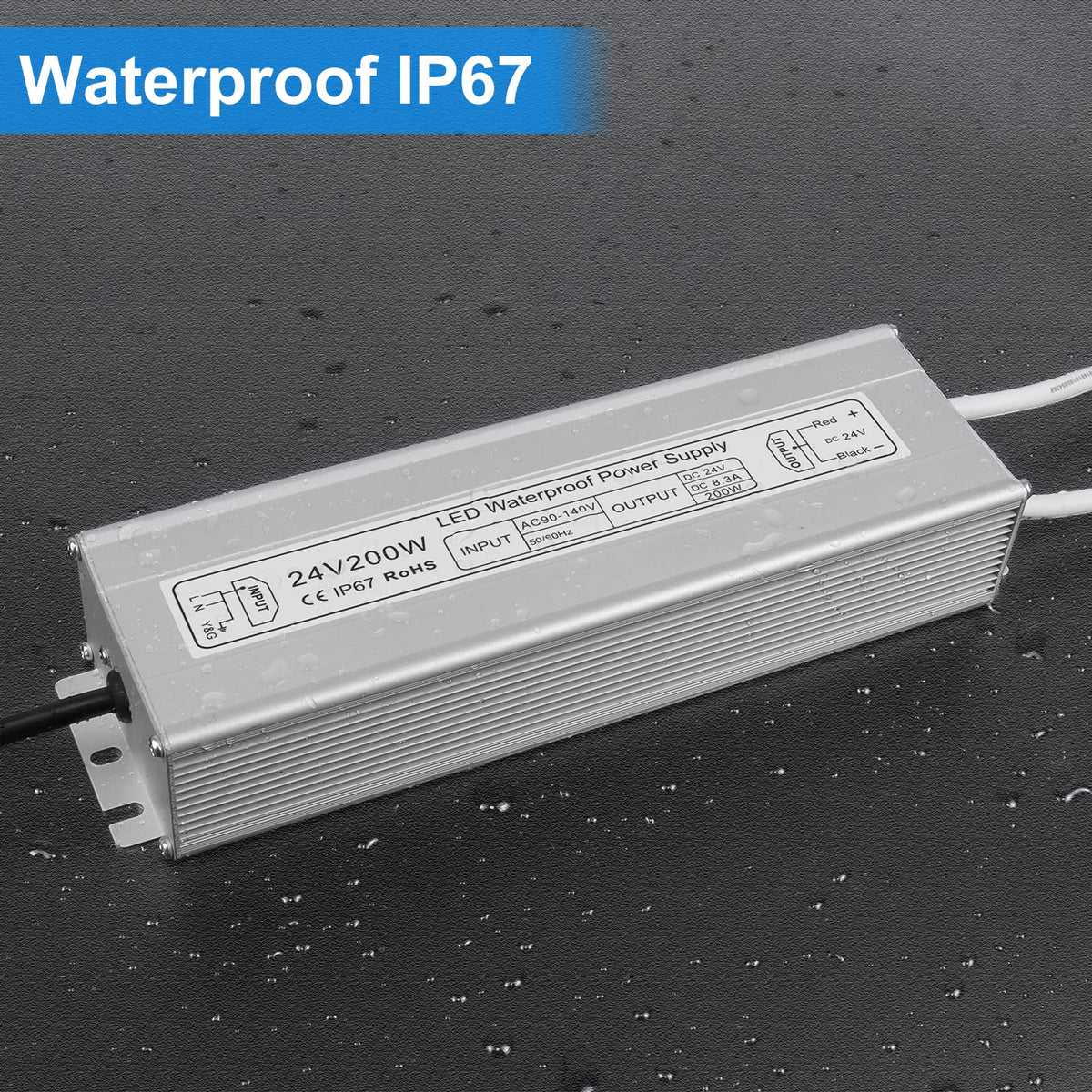24V 200W IP67 Waterproof LED Power Supply V4081