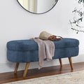 Oval Storage Bench with Rubber Wood Legs V778