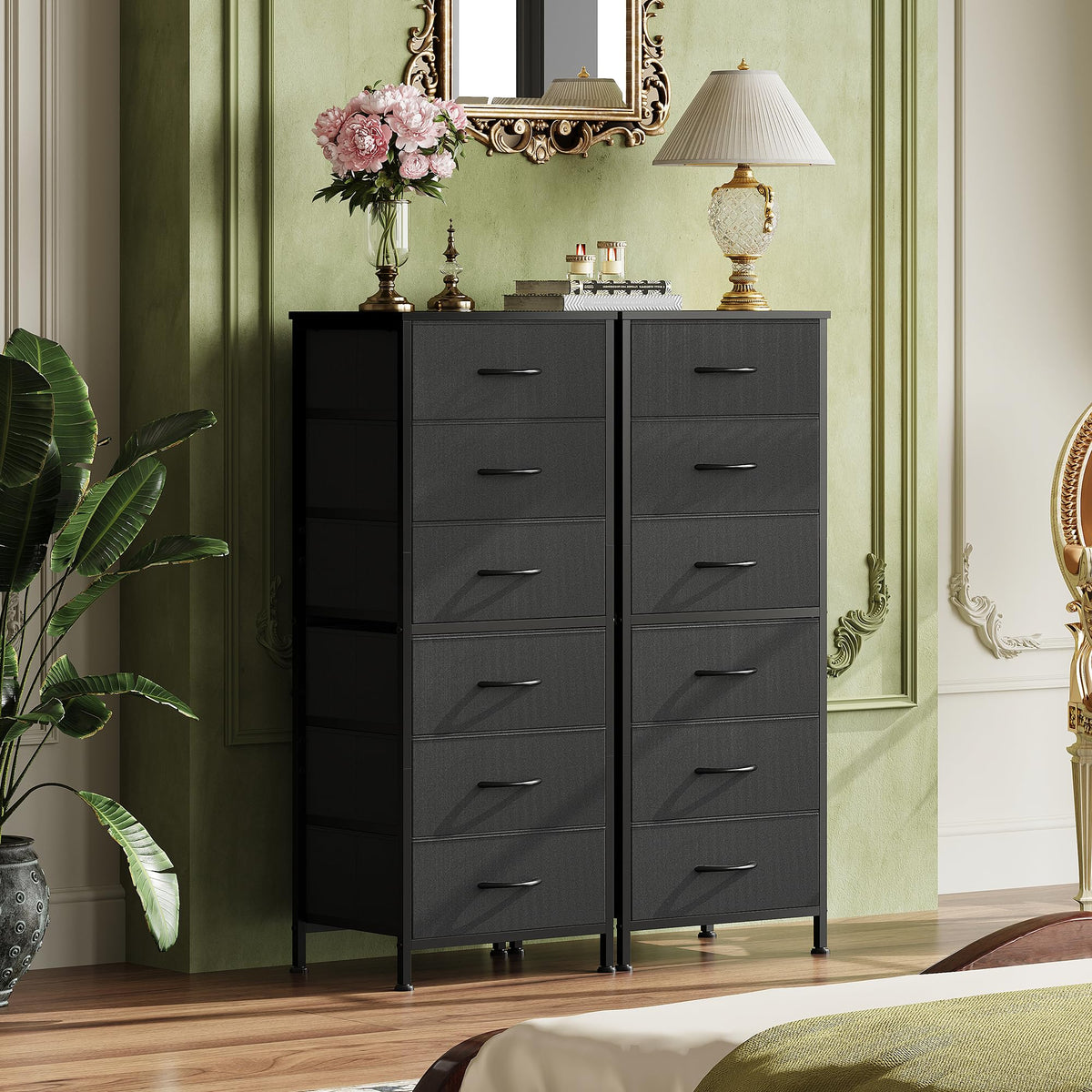 Black 6 Drawer Tall Dresser G249908