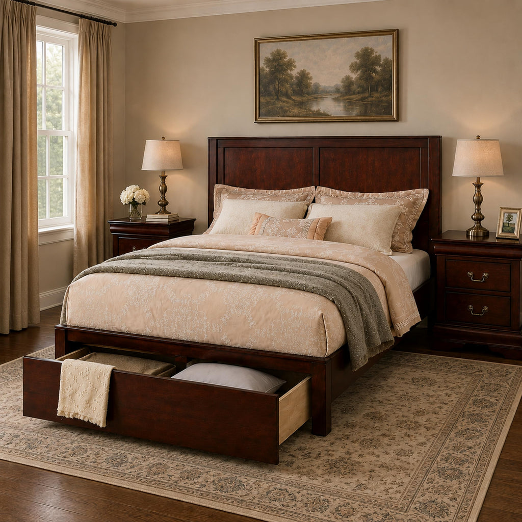 California King Bedroom Set 3 Piece with 2 Nightstands F373004