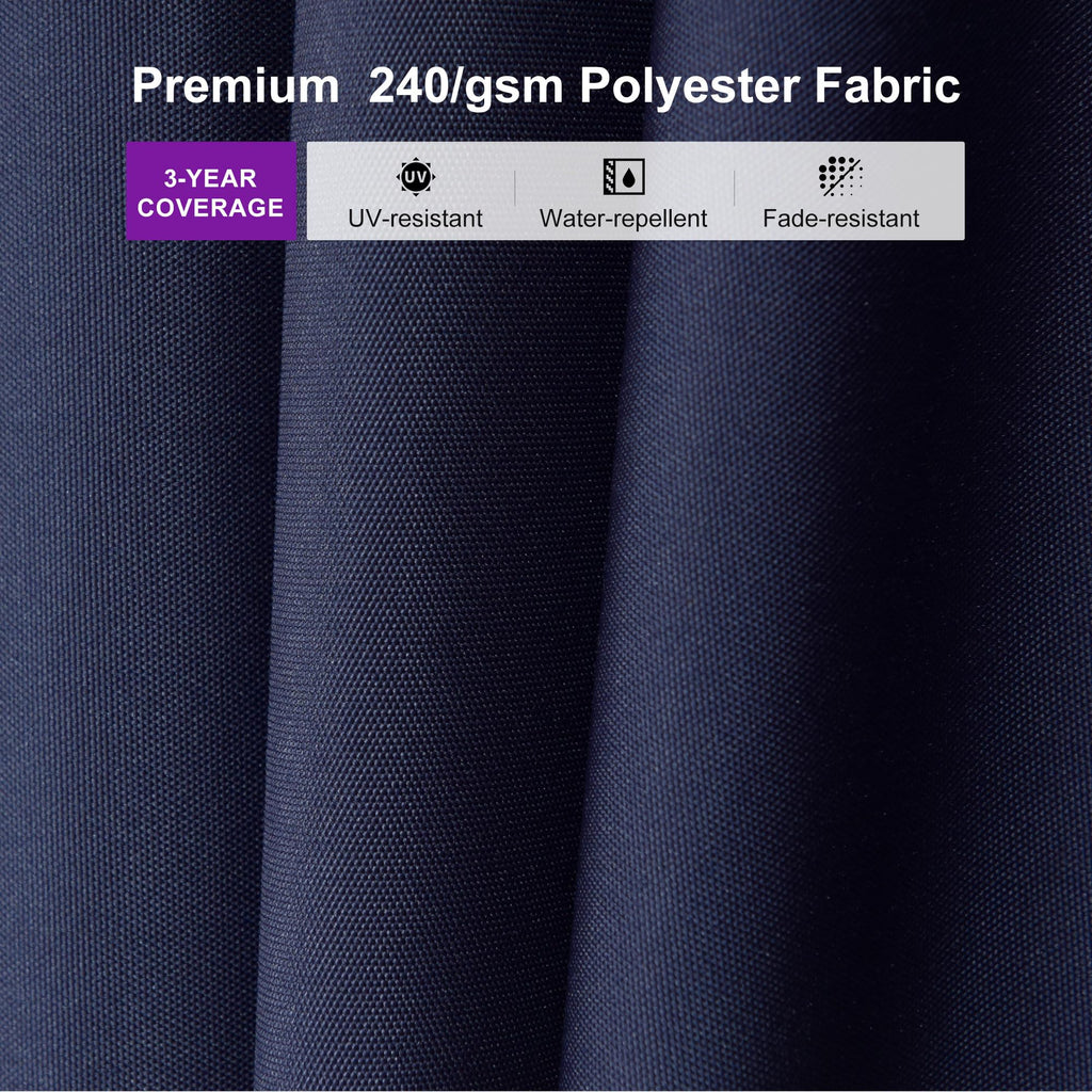 Navy Blue Cantilever Umbrella with Base T614833