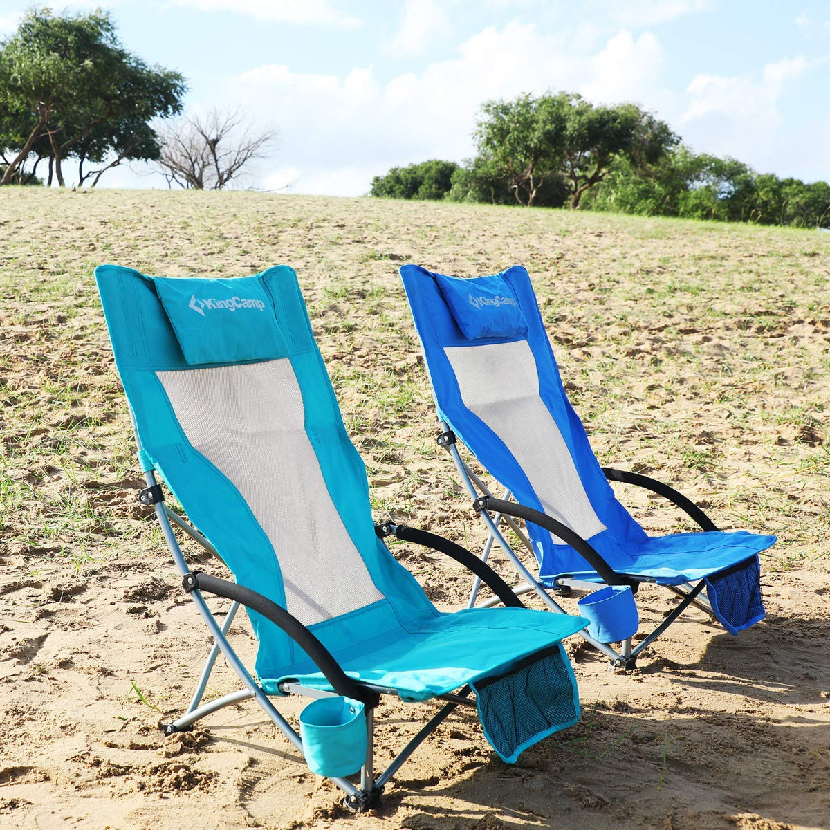 High Back Folding Beach Chair 2 Packs F470108