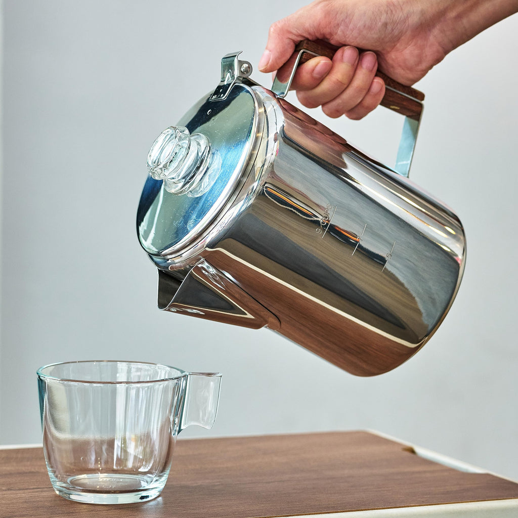Stainless Steel 9 Cup Camping Coffee Percolator I2989