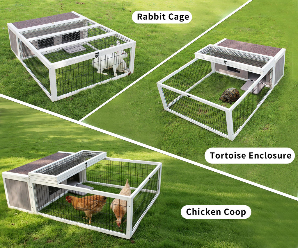 Wooden Rabbit Cage Guinea Pig Enclosure O34483